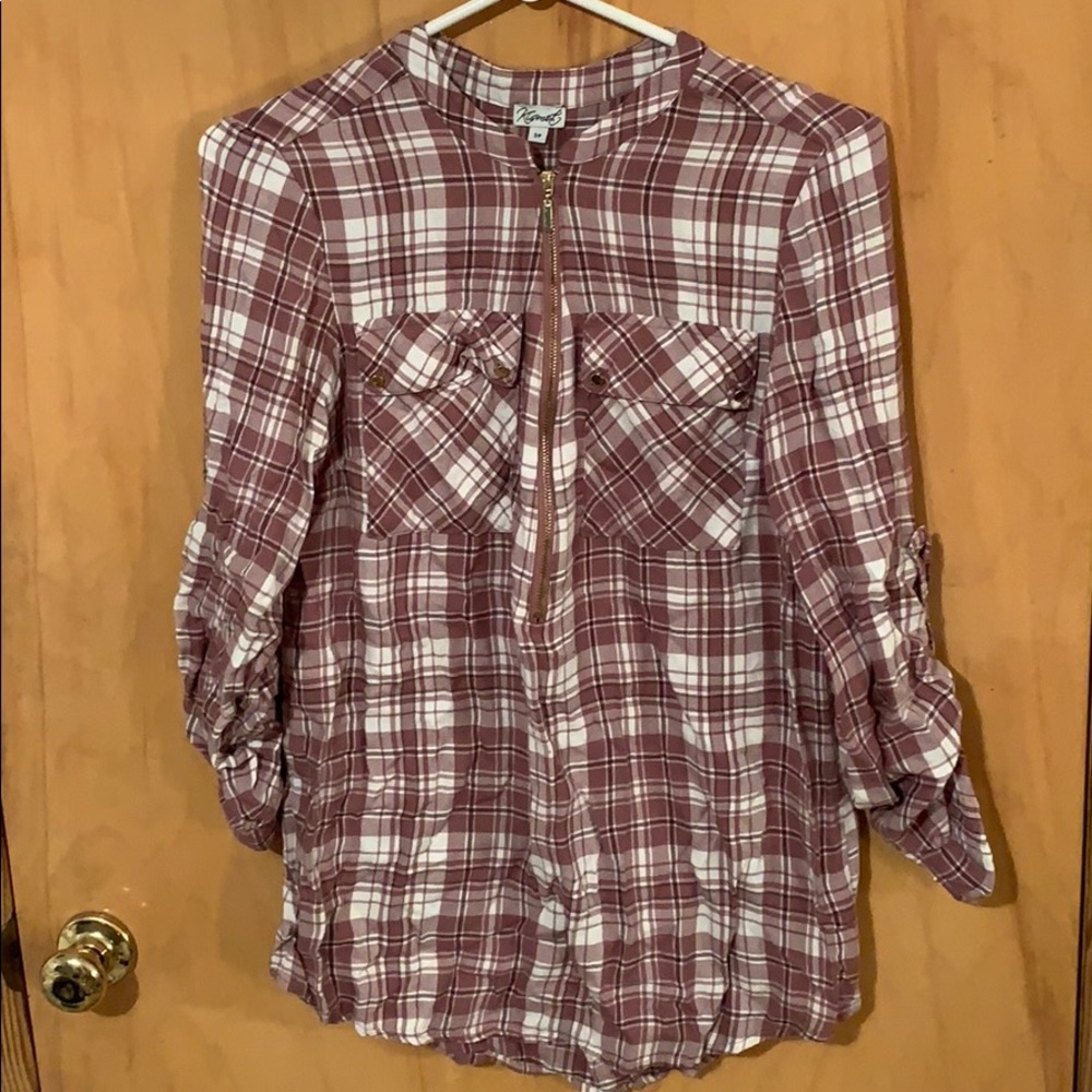 plaid blouse